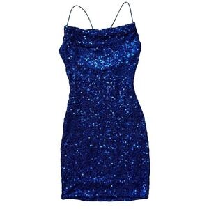 blue sequin windsor mini dress